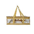 Tan clear zippered storage bag shown from front and open side, with long carry handles - Adventure Awaits