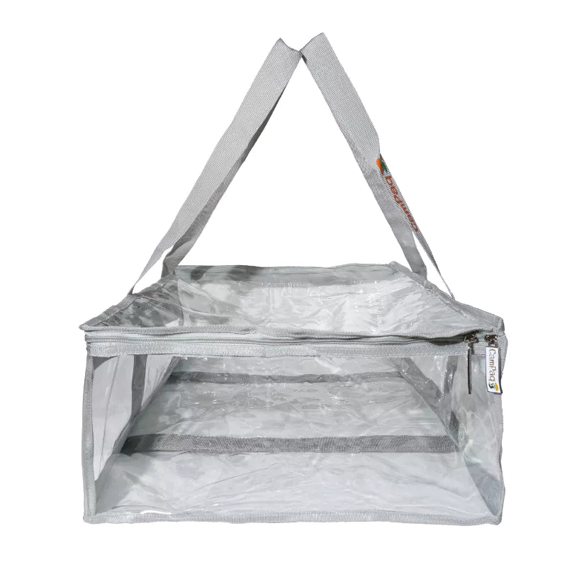 Campaq clear grey storage bag with zip top and long handles for caravan storage — Adventure Awaits