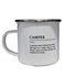 "Camper" definition enamel camping mug with stainless steel rim — a perfect gift for campers and caravanners — Adventure Awaits