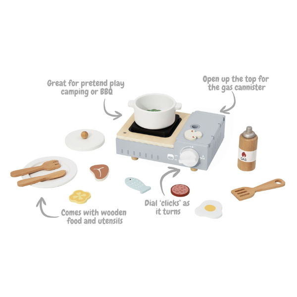 Camping Stove Wooden Play Set