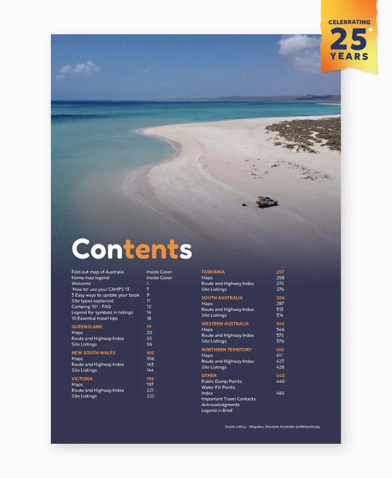 PRE ORDER Camps 13 Camping Guide | B4 Size Easy to Read