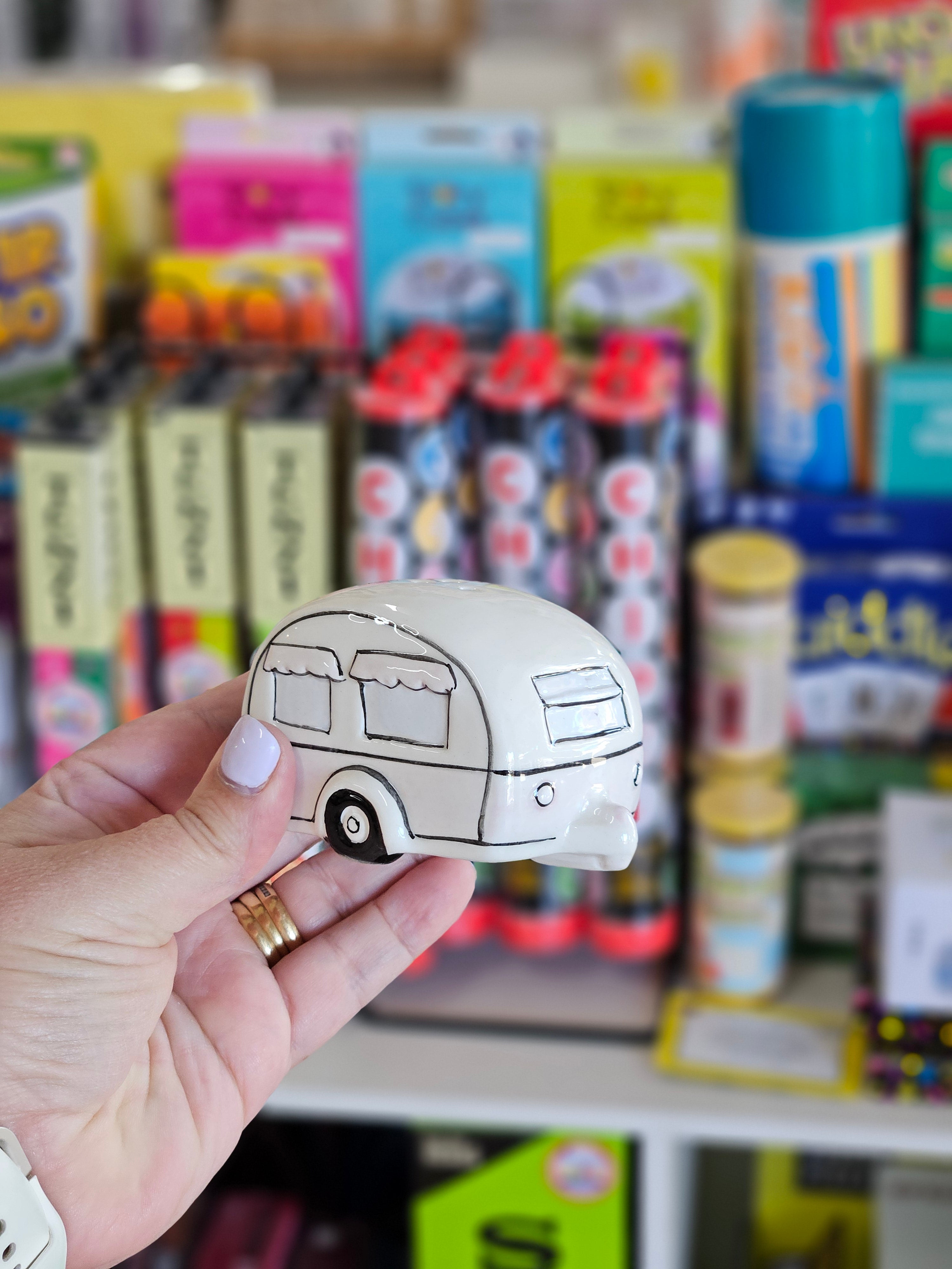 Caravan Salt And Pepper Set | Pink & Blue