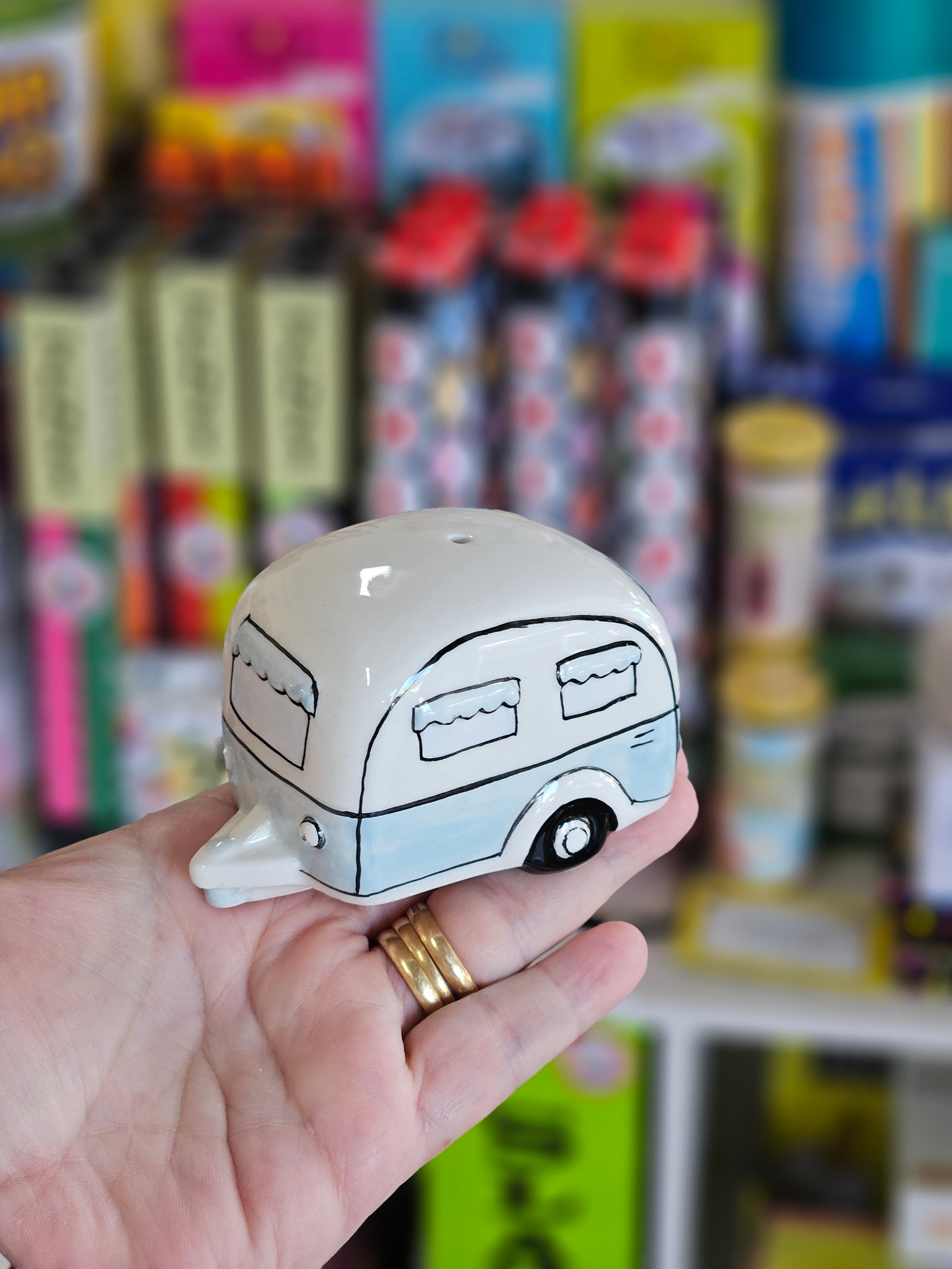 Caravan Salt And Pepper Set | Pink & Blue