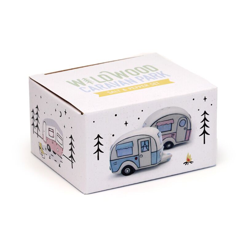 Caravan Salt And Pepper Set | Pink & Blue