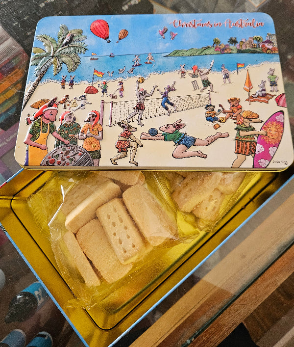 Banksia Red | Christmas In Australia Tin Shortbread Fingers 300g