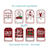 Festive Christmas Gift Tag Stickers | 50 Pack