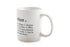 White Father definition mug with classic handle and funny dad wording — Adventure Awaits