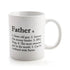 White Father definition mug with funny BBQ King dad wording and classic handle — Adventure Awaits