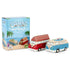 Combi van salt and pepper set with red and blue camper shakers — Adventure Awaits