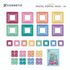 Connetix pastel portal pack contents showing 48 magnetic tiles in assorted colours and sizes, creative construction set for imaginative play at home or travel Adventure Awaits