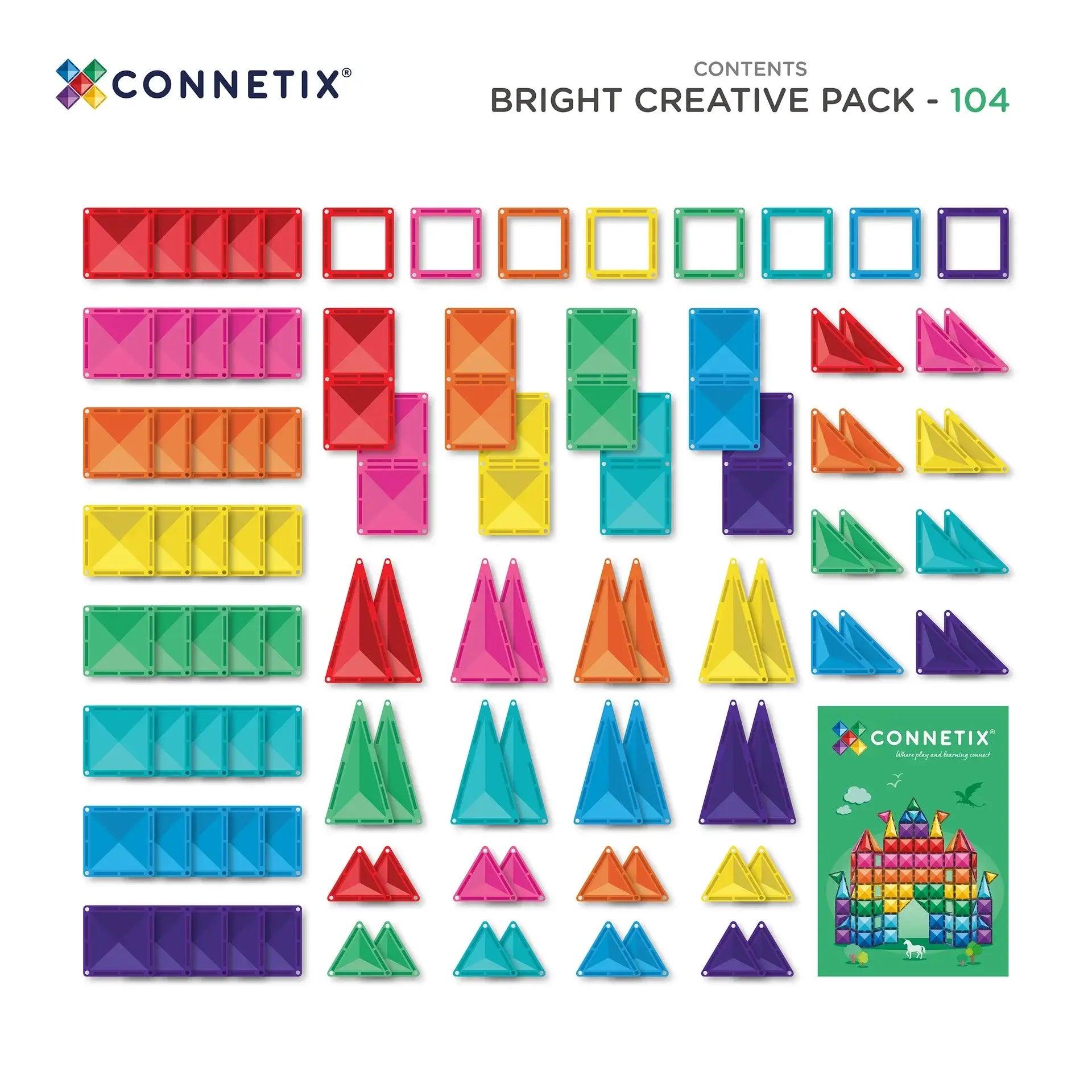Connetix | 104 Piece Bright Creative Pack