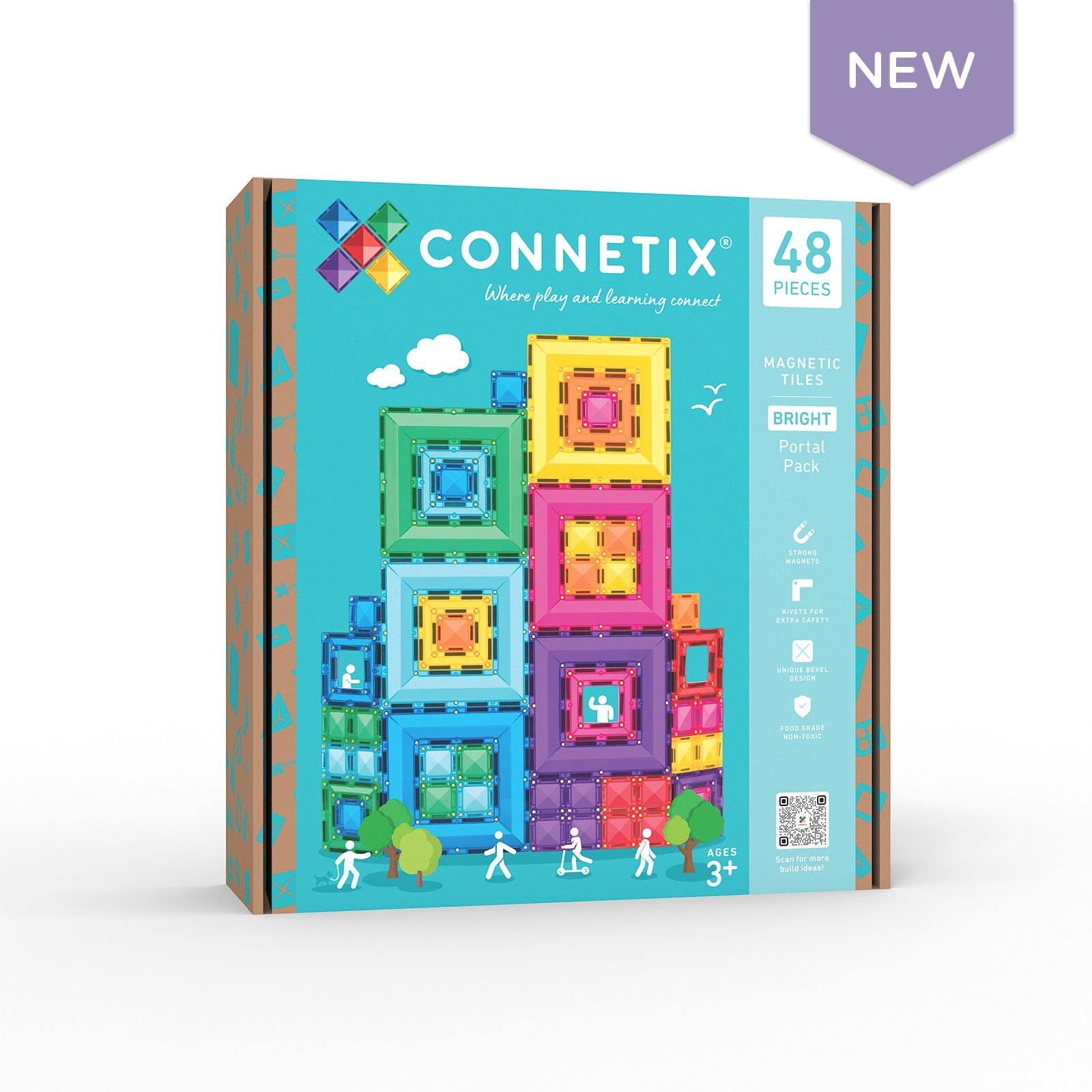 Connetix Rainbow | Bright Portal Pack 48pc