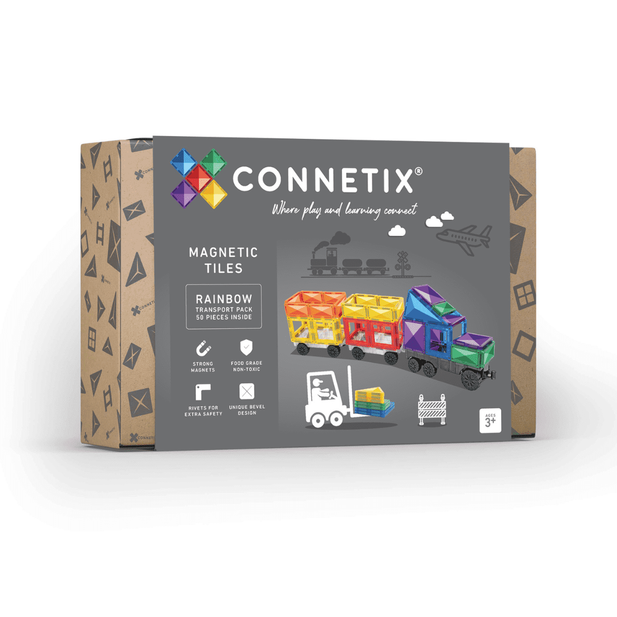 PRE ORDER Connetix Rainbow | 50 pc Transport Pack