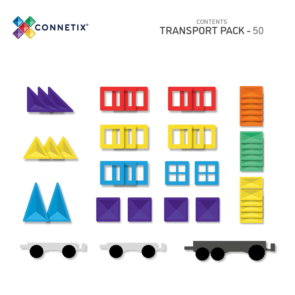 PRE ORDER Connetix Rainbow | 50 pc Transport Pack