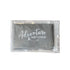 Grey Adventure Awaits cooling towel folded in a clear resealable pouch — Adventure Awaits