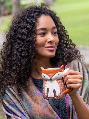 Cozy Fox | Folk Art Coffee Mug by Natural  Life 367
