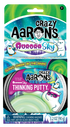 Crazy Aaron’s Aurora Sky Thinking Putty with glow in the dark green putty and northern lights themed packaging