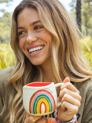 Cup of Gratitude Rainbow | Artisan Rainbow Mug by Natural Life 078