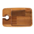 Wooden serving tray with rectangular plate and round wine glass holder — Adventure Awaits