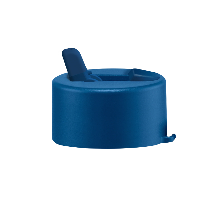 Deep ocean White Frank Green flip straw lid for reusable drink bottles — Adventure Awaits
