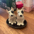 Ceramic bull terrier salt and pepper shakers