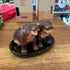 Ceramic baby hippo salt and pepper shaker set