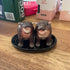 Ceramic baby hippo salt and pepper shaker set