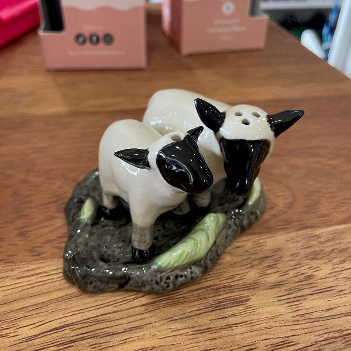 Ceramic sheep salt and pepper shakers