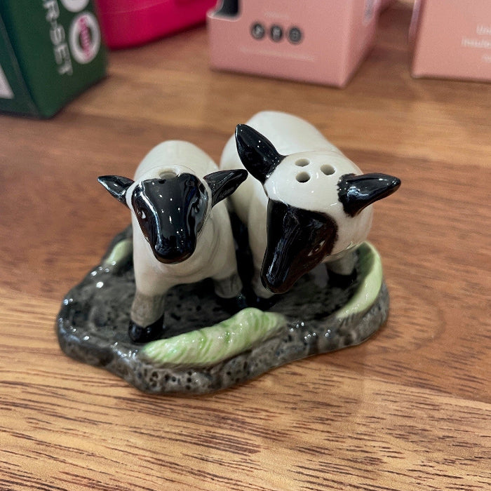 Ceramic sheep salt and pepper shakers