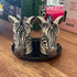 Ceramic zebra salt and pepper shakers