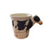 Ceramic mug with a cow head handle