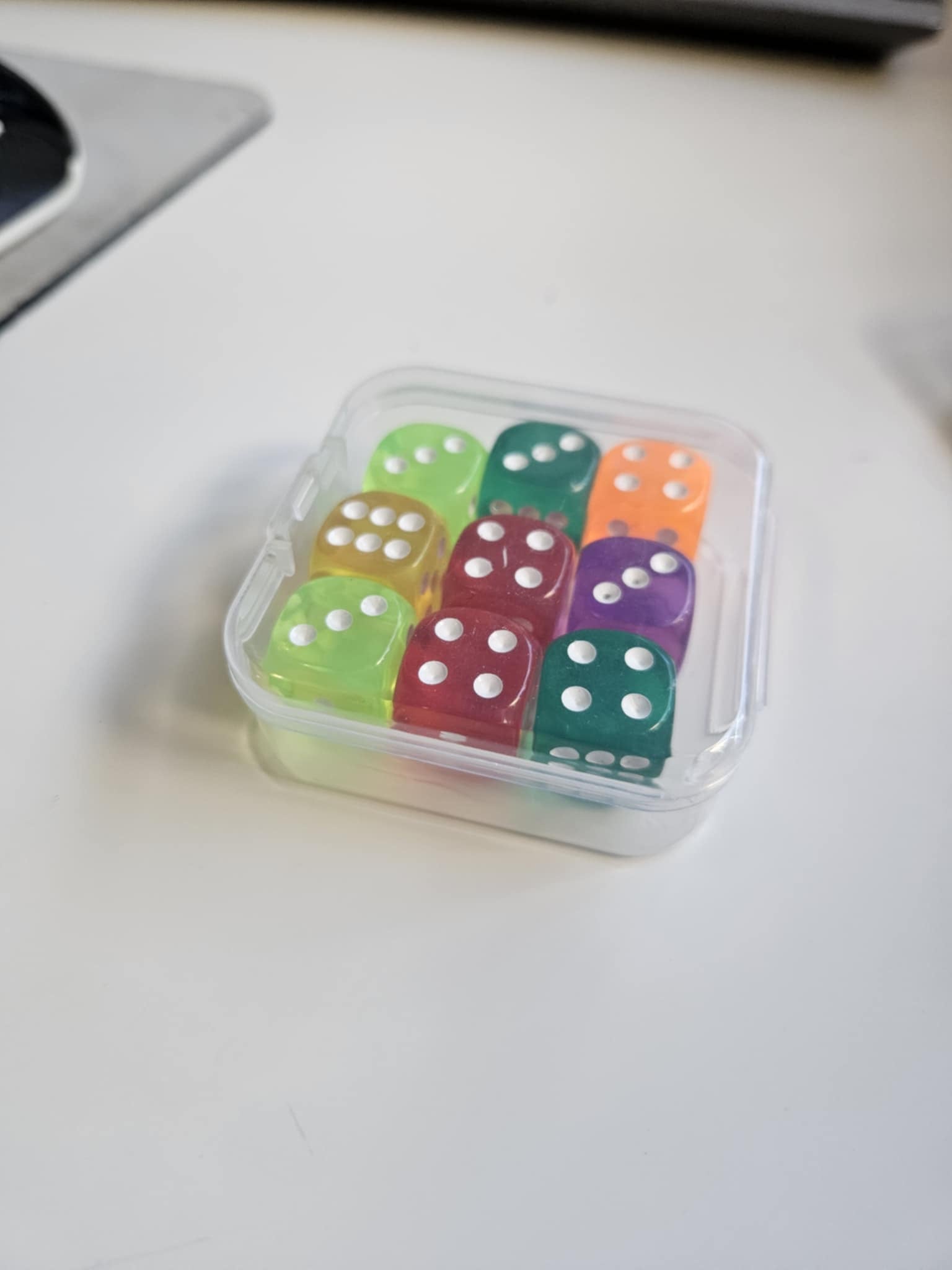 Rainbow Dice Set | 9 pack with Handy Storage Case