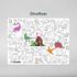HeyDoodle Classic Silicone Mat | 123 Dino Roar