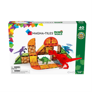 Magna-Tiles | Dino World 40 Piece Set