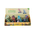all variants of pull back jurassic dino on scooter in display box against white background