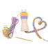French knitting kit with wooden knitting spool, colourful yarn and finished braided cord, beginner kids craft activity set Adventure Awaits