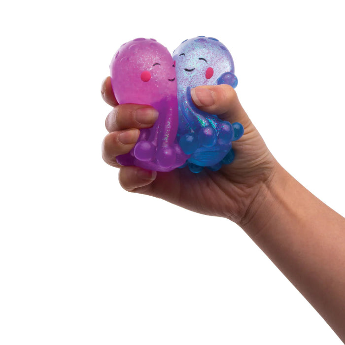 Octopus squishy toy filled with glitter