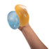 Hand squeezing blue and orange textured sensory toys, soft fidget toys for kids stress relief and calming play Adventure Awaits