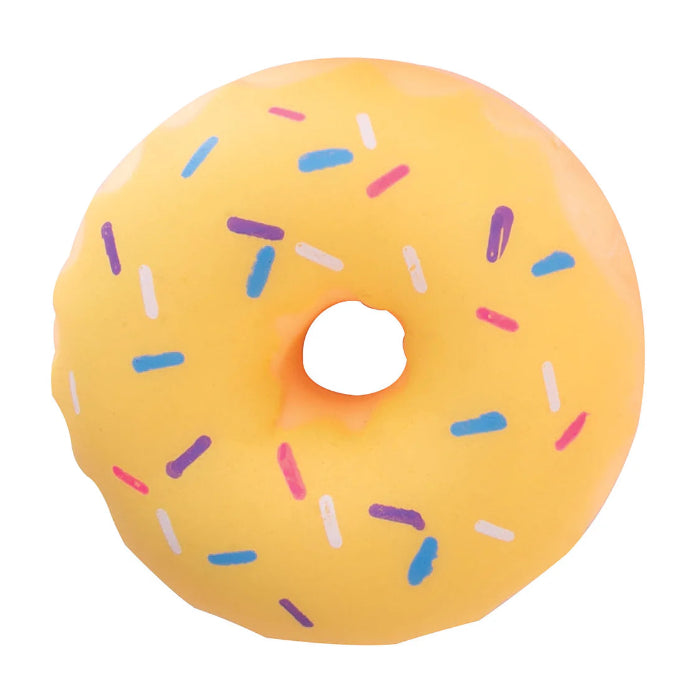 Donut shaped squeeze toy with yellow icing and colourful sprinkles, soft sensory fidget toy for kids stress relief Adventure Awaits