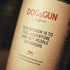 Close-up of Dog & Gun Coffee label with adventure outdoors mission statement — Adventure Awaits