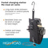 High Road hanging car organiser with charging pocket, adjustable strap and cord storage for car vents