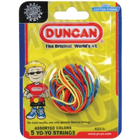 Duncan assorted colour yo-yo strings pack, high performance replacement strings for smooth play and maintaining yo-yos at home or travel Adventure Awaits