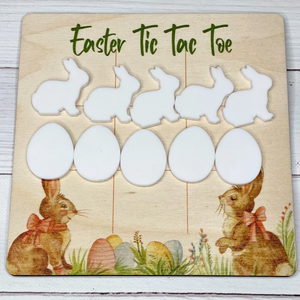 Easter Bunny & Egg Tic Tac Toe Game