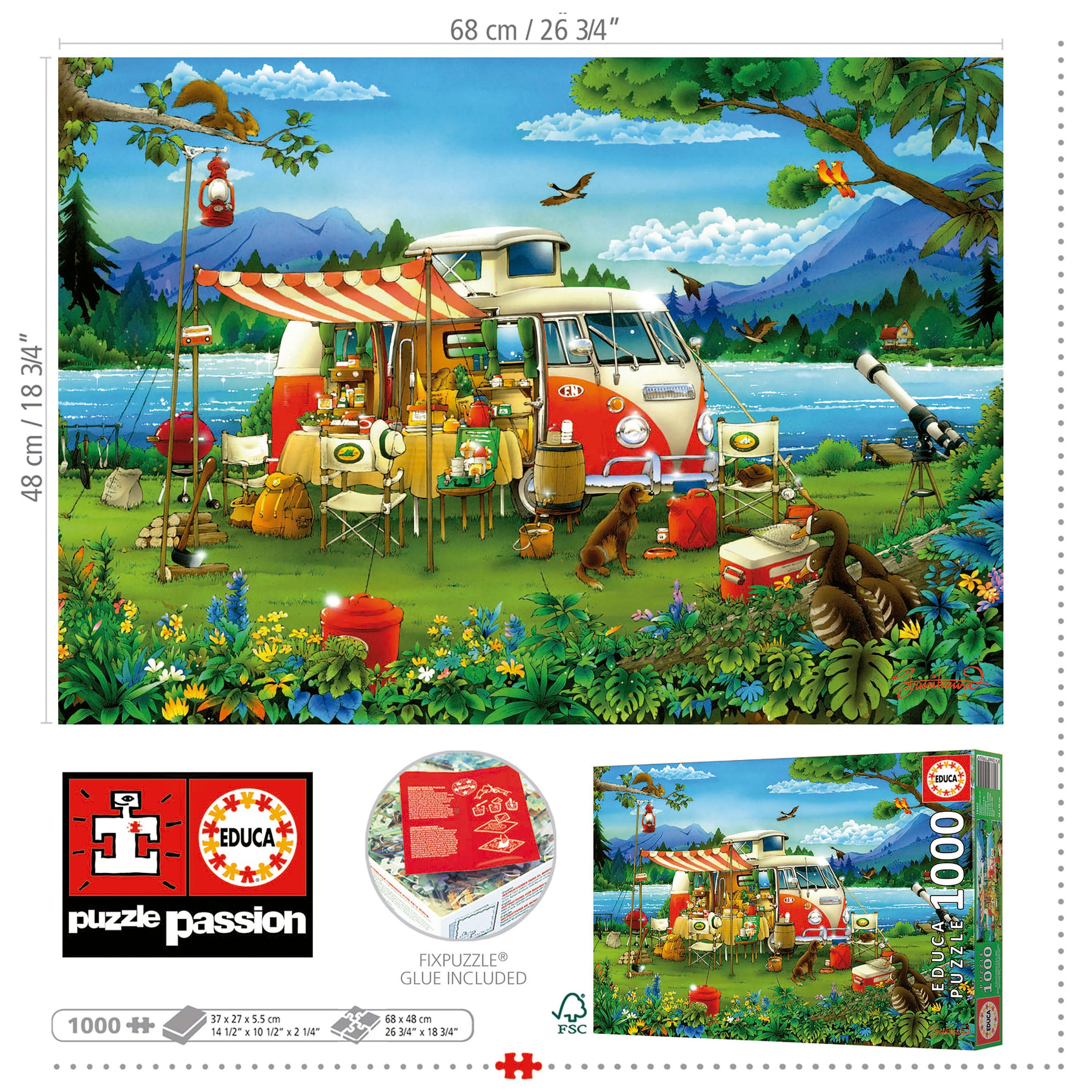 Camping Holiday 1000 pc | Educa Jigsaw Puzzle
