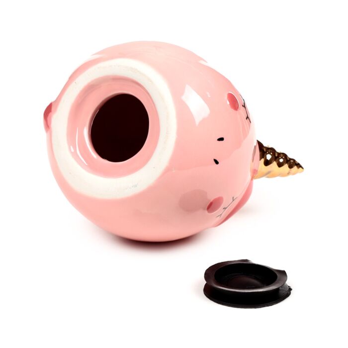 Ceramic pink unicorn money box