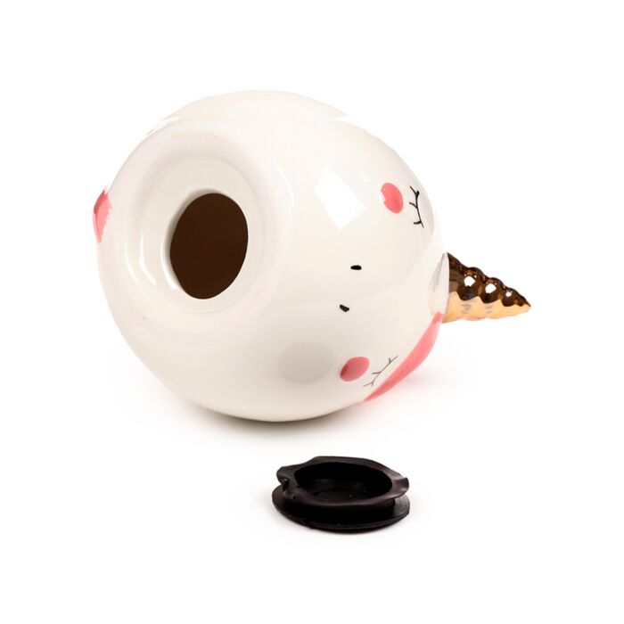 Ceramic white unicorn money box