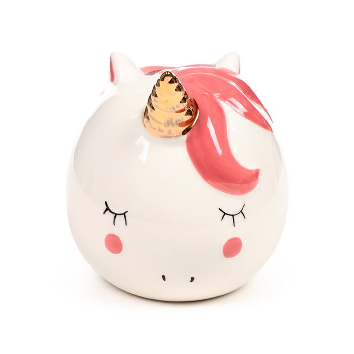 Ceramic white unicorn money box