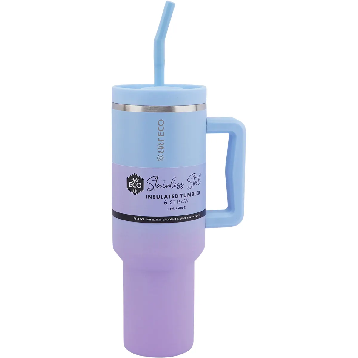 Insulated Tumbler with Handle & Straw 1.18 Litre | Ever Eco