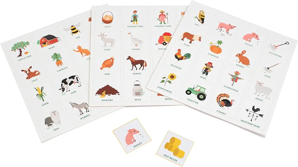 Farm Bingo cards