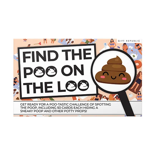 Find The Poo On the Loo – Funny Search & Find Family Card Game (100 Cards)